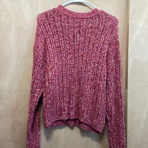 Pink warm crochet style sweater